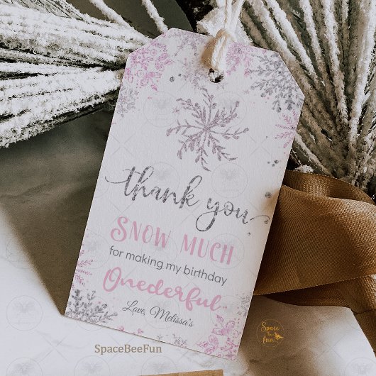 Étiquettes-cadeau Anniversaire de Winter Onederland