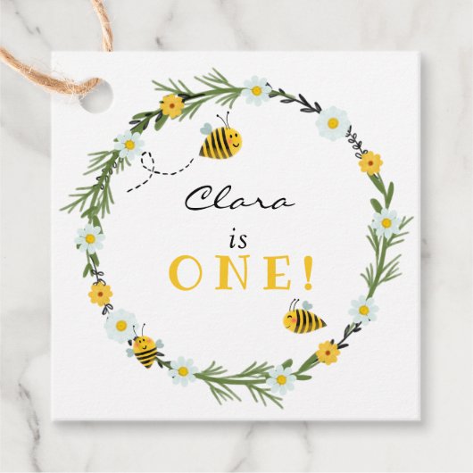 Étiquettes Cadeau Anniversaire des abeilles (Devant)