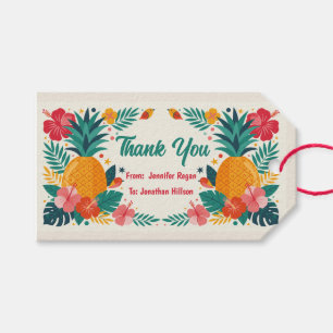 Étiquettes-cadeau Anniversaire d'été tropical