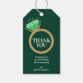 Étiquettes-cadeau Anniversaire du 55e anniversaire du mariage Emeral (Devant)