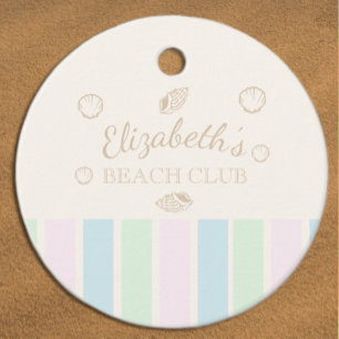 Étiquettes Cadeau Anniversaire du Beach Club