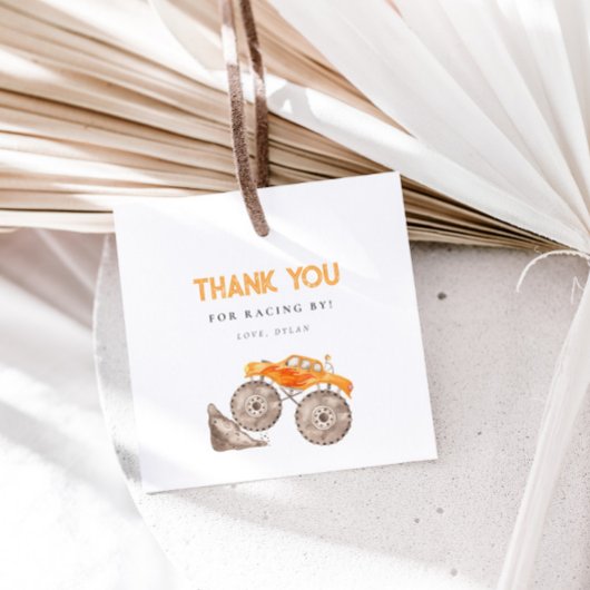 Étiquettes Cadeau Anniversaire du Camion Cute Monster