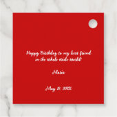 Étiquettes Cadeau Anniversaire du coq traditionnel (Dos)