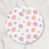 Étiquettes Cadeau Anniversaire du Dinosaure Boho Rose (Dos)