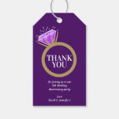 Étiquettes-cadeau Anniversaire du mariage d'Amethyst Merci pour (Devant)