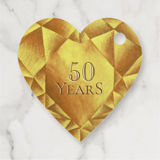 Étiquettes Cadeau Anniversaire du Mariage du coeur de la Citrine d'o
