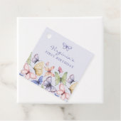 Étiquettes Cadeau Anniversaire du papillon pourpre (En situation)