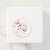 Étiquettes Cadeau Anniversaire du Sweet sixteen rose Bow (En situation)