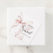 Étiquettes Cadeau Anniversaire du Sweet sixteen rose Bow (En situation)