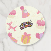 Étiquettes Cadeau anniversaire heureux (Dos)