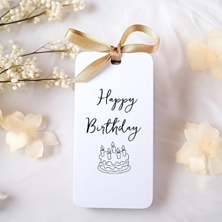 Étiquettes-cadeau anniversaire heureux