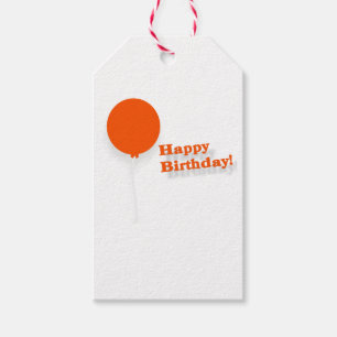 Étiquettes-cadeau Anniversaire joyeux de la Balloon rouge