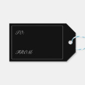 Étiquettes-cadeau Anniversaire minimaliste blanc moderne (Devant (Horizontal))