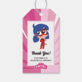 Étiquettes-cadeau Anniversaire Miraculum Ladybug Chibi (Devant)