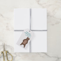 Anniversaire Personnalisé Moderne Brown Ours Favor