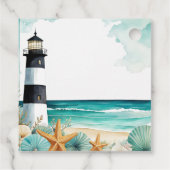 Étiquettes Cadeau Anniversaire Phare Nautique (Dos)