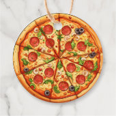 Étiquettes Cadeau Anniversaire Pizza Premier Anniversaire (Dos)