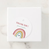 Étiquettes Cadeau Anniversaire rose arc-en-ciel du mignon Boho (En situation)