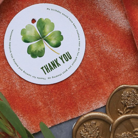 Étiquettes Cadeau Anniversaire Saint Patrick's Day Merci