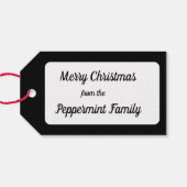 Étiquettes-cadeau Antique Rouge Téléphone de Noël Coordination (Dos (Horizontal))