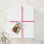 Étiquettes-cadeau Antique Saint Valentin Coeur Cupidé (Avec de la ficelle)