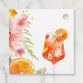 Étiquettes Cadeau Aperol Spritz Aquarelle Baby Shower de Mariée (Dos)