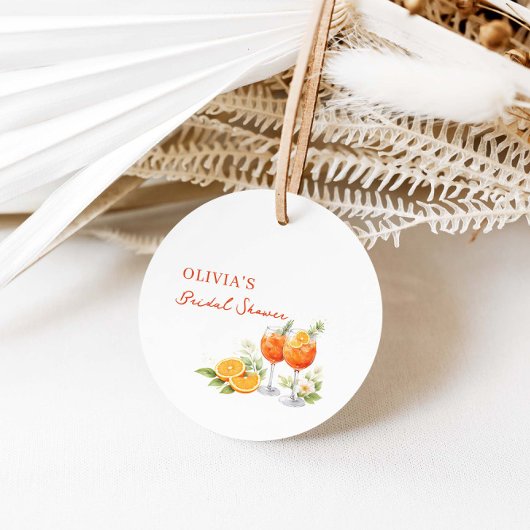 Étiquettes Cadeau Aperol Spritz Baby Shower de mariage