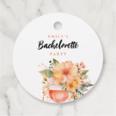 Étiquettes Cadeau Aperol Spritz Floral EVJF Fête de Bachelorette (Dos)
