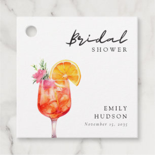 Étiquettes Cadeau Aperol Spritz Floral Réception de Mariage