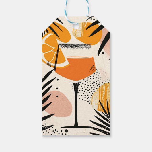 Étiquettes-cadeau Aperol Spritz Tropical Fête de Mariage (Dos)
