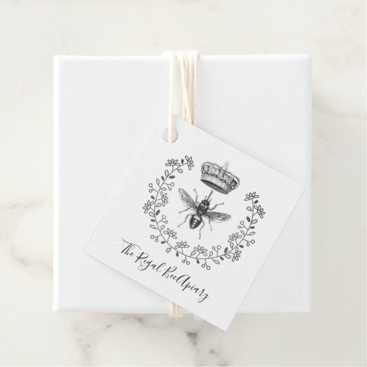 Étiquettes Cadeau Apiary Honey Bee Crown Laurel Beekeeper Beekeeper (En situation)
