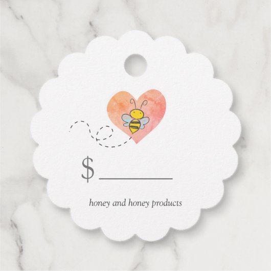 Étiquettes Cadeau Apiary Honey Bees Heart Beekeeper Farm Price (Dos)
