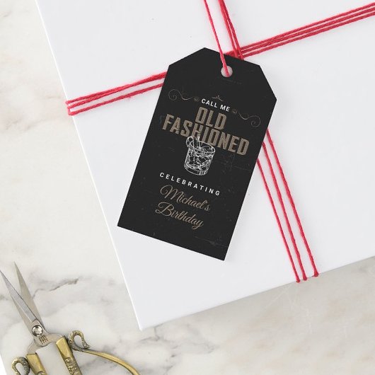 Étiquettes-cadeau Appelez-moi Whiskey Cocktail Anniversaire
