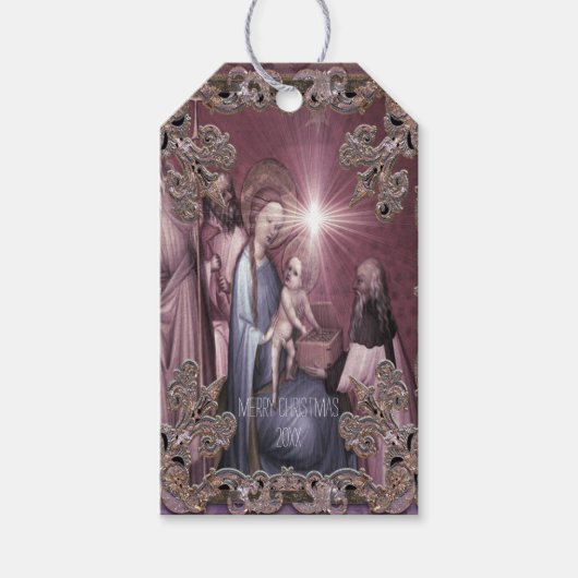 Étiquettes-cadeau Apporter des cadeaux Baby Jesus (Devant)