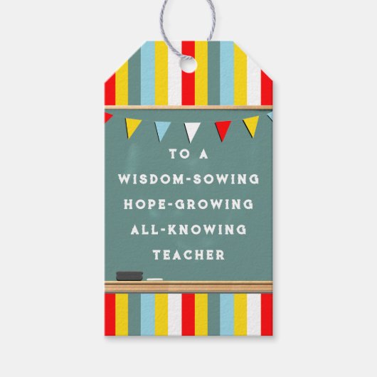 Étiquettes Cadeau Appréciation de l'enseignant (Devant)