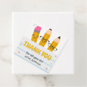 Étiquettes Cadeau Appréciation de l'enseignant crayon de l'école Mer (En situation)