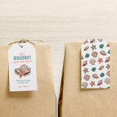 Étiquettes-cadeau Appréciation de l'enseignant d'été Coquillage Merc