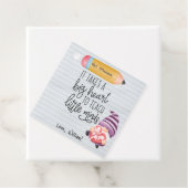 Étiquettes Cadeau Appréciation de l'enseignant Gnome avec coeur (En situation)