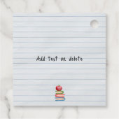 Étiquettes Cadeau Appréciation de l'enseignant Gnome avec coeur (Dos)