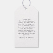 Étiquettes-cadeau Appréciation de mariage botanique d'olive aquarell (Dos)