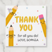 Étiquettes Cadeau Appréciation des enseignants de l'école Carré de M (Devant)