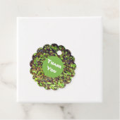 Étiquettes Cadeau Appréciation des Feuilles Brown Mercis (En situation)