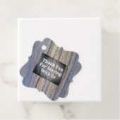 Étiquettes Cadeau Appréciation du client Merci rustique en bois (En situation)