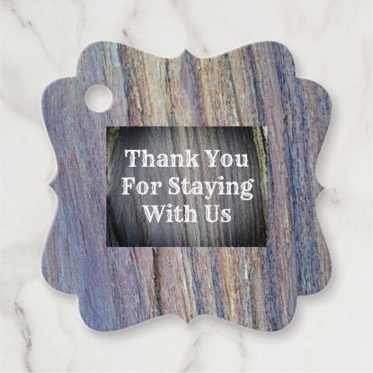 Étiquettes Cadeau Appréciation du client Merci rustique en bois (Devant)