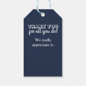 Étiquettes-cadeau Appréciation du Merci bénévole (Dos)