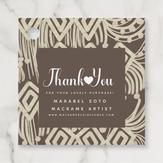 Étiquettes Cadeau Appréciation du Merci d'entreprise artisanal de Ma (Devant)