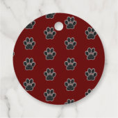 Étiquettes Cadeau Appréciation du Motif Empreinte de patte noir Merc (Dos)