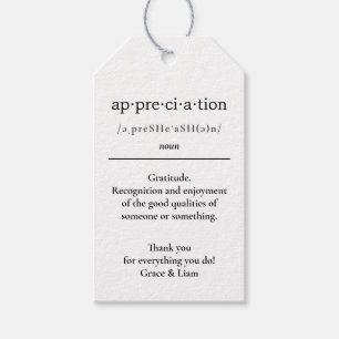 Étiquettes-cadeau Appréciation Enseignant Cadeau CoWorker