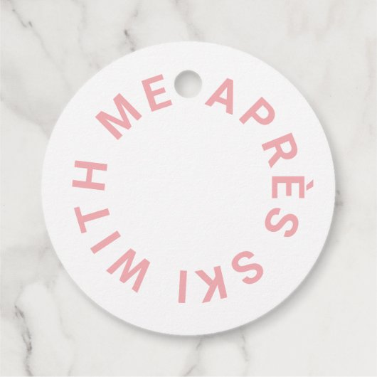 Étiquettes Cadeau Après Ski avec moi rose EVG  (Dos)