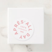 Étiquettes Cadeau Après Ski avec moi rose EVG  (En situation)